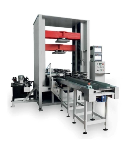 Automatic spring testing machine for pressing and measuring springs