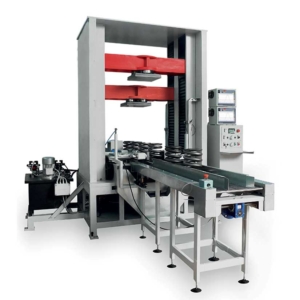 Automatic spring testing machine for pressing and measuring springs