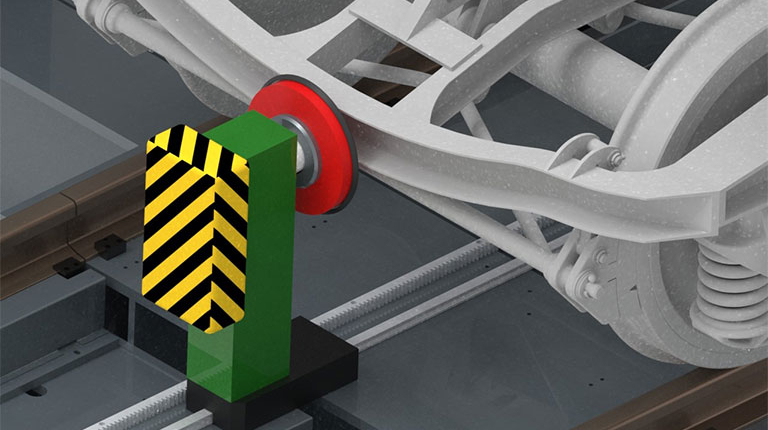 Bogie automatic feeding into testing zone