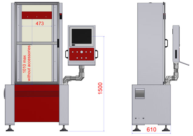 Layout 3MZ macchina universale di prova