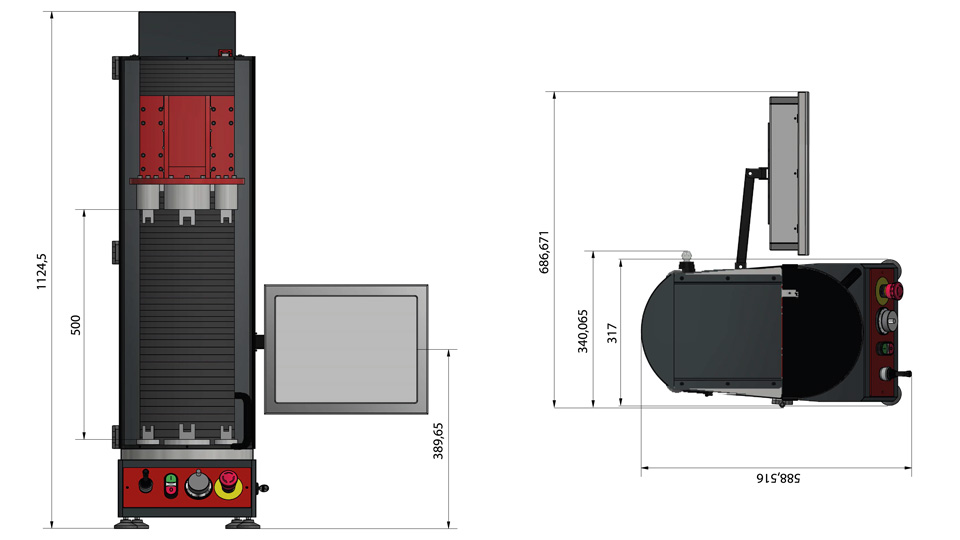 Layout Dyno mono colonna