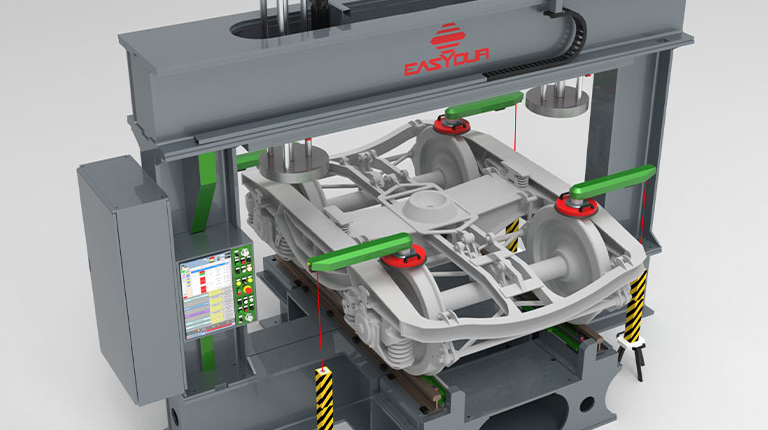 Sistema laser per rilevamento altezza bogie